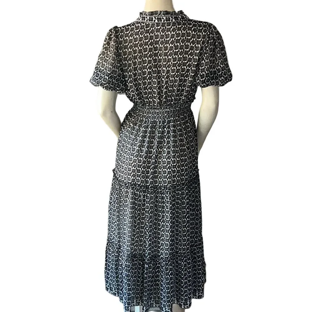 Max Studio Black/White Flowy Maxi Dress. Size Small. - Picture 4 of 5